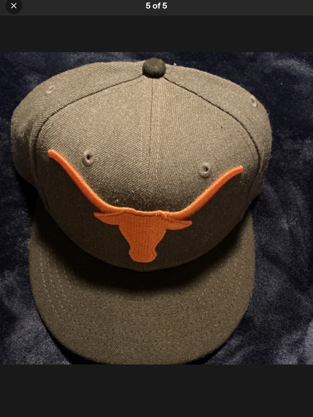 New Era Gray Cap with Orange Longhorn Patch